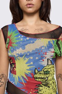 Dangerfield - The Giant Mesh Top - multi