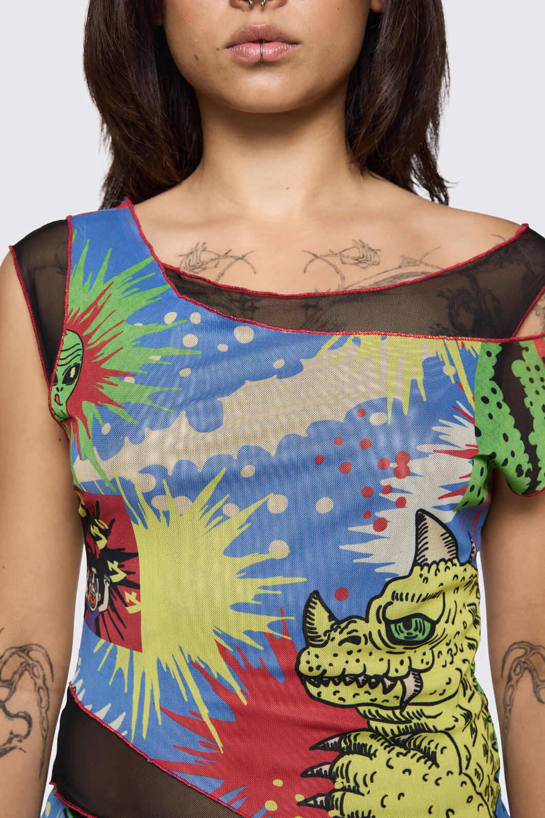 Dangerfield - The Giant Mesh Top - multi