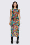 Dangerfield - The Giant Print Mesh Dress - multi