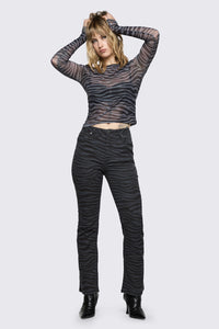 Dangerfield - Untamed Mesh Top - black-grey