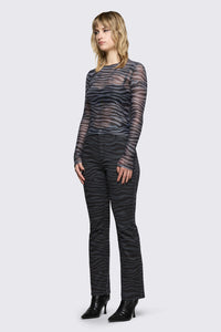 Dangerfield - Untamed Mesh Top - black-grey