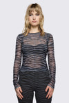 Dangerfield - Untamed Mesh Top - black-grey