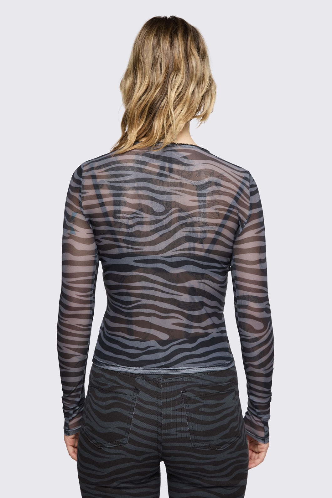 Dangerfield - Untamed Mesh Top - black-grey