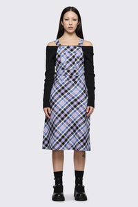 Dangerfield - Sketchy Tartan Midi Pinafore - multi