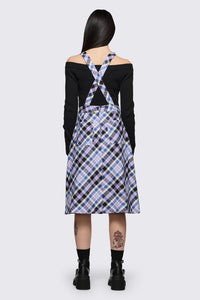 Dangerfield - Sketchy Tartan Midi Pinafore - multi