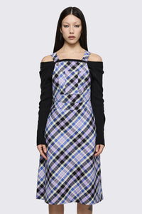 Dangerfield - Sketchy Tartan Midi Pinafore - multi