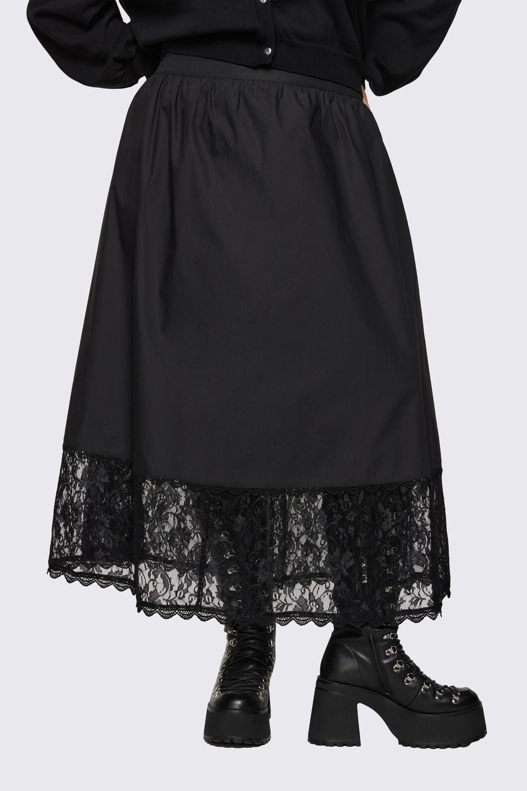 Dangerfield - Curve Spectre Midi Skirt - black