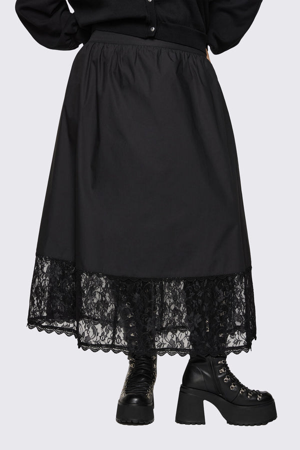 Dangerfield - Curve Spectre Midi Skirt - black