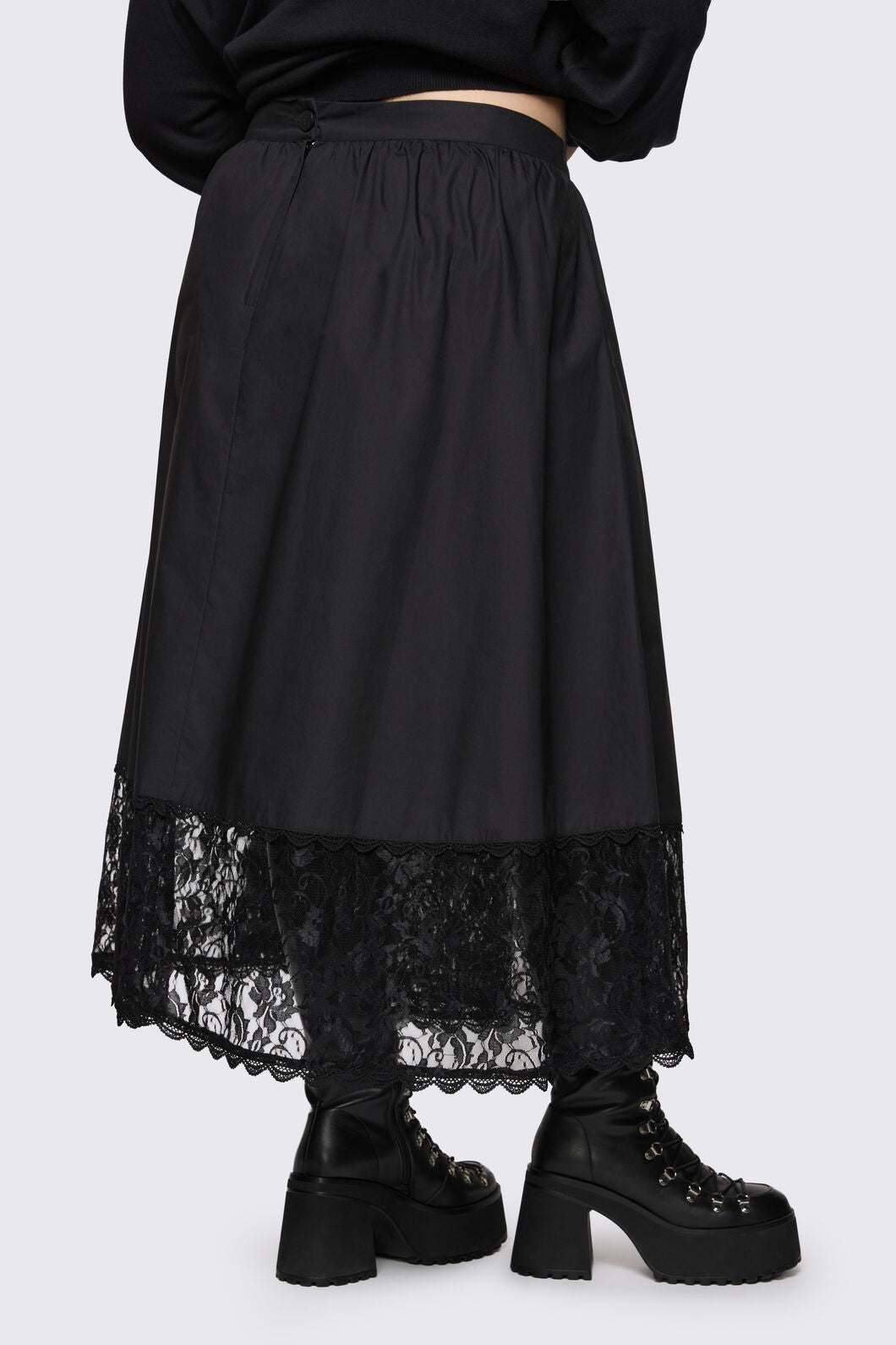 Dangerfield - Curve Spectre Midi Skirt - black