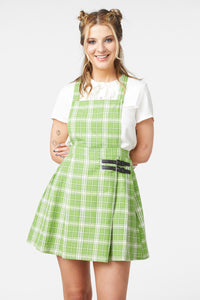 Dangerfield - Dazed Tartan Pleat Pinny - green