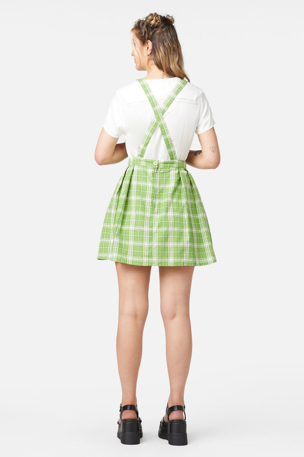 Dangerfield - Dazed Tartan Pleat Pinny - green
