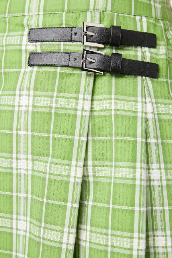 Dangerfield - Dazed Tartan Pleat Pinny - green