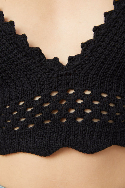 Dangerfield - Farrah Crochet Bralette - black