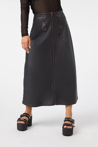 Dangerfield - Queens Soldier Pu Skirt - black
