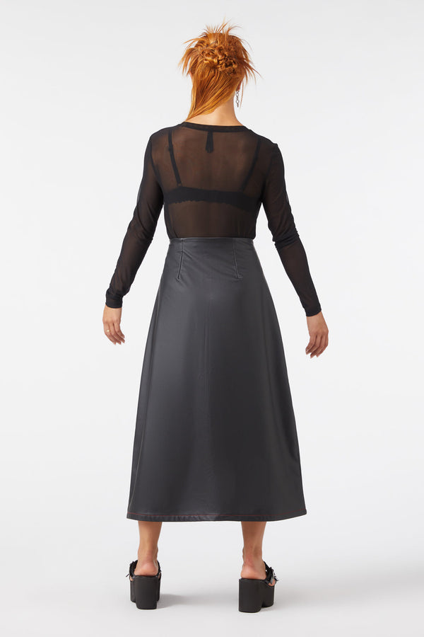 Dangerfield - Queens Soldier Pu Skirt - black