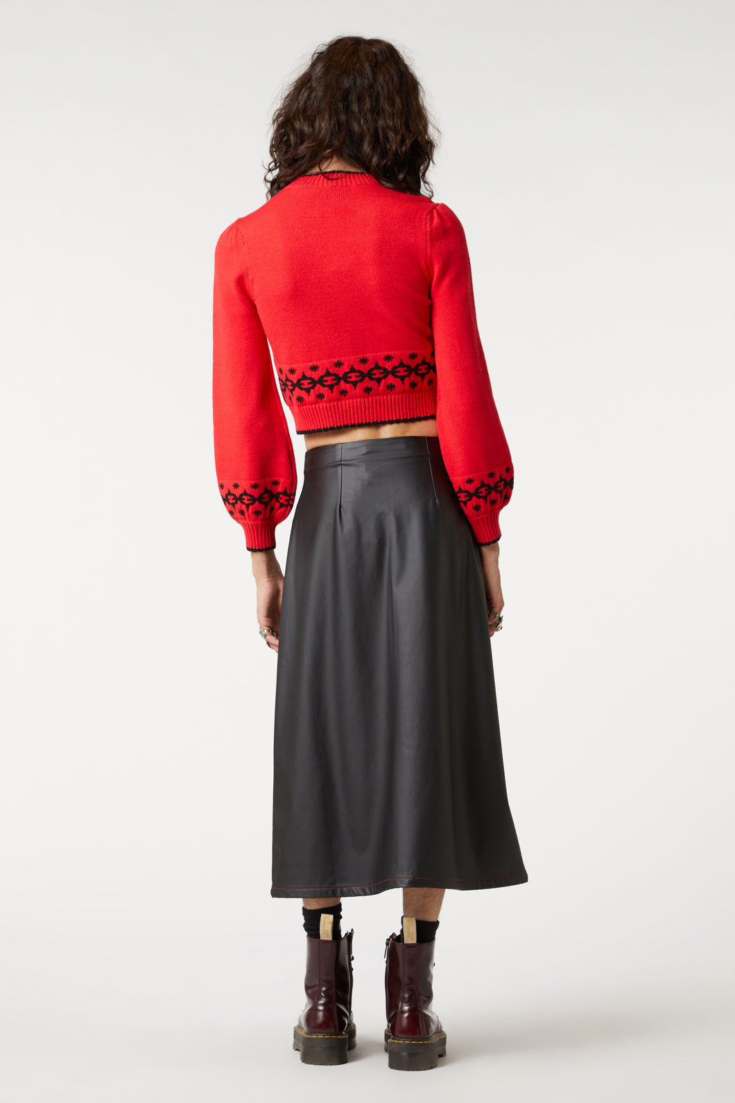 Dangerfield - Queens Soldier Pu Skirt - black