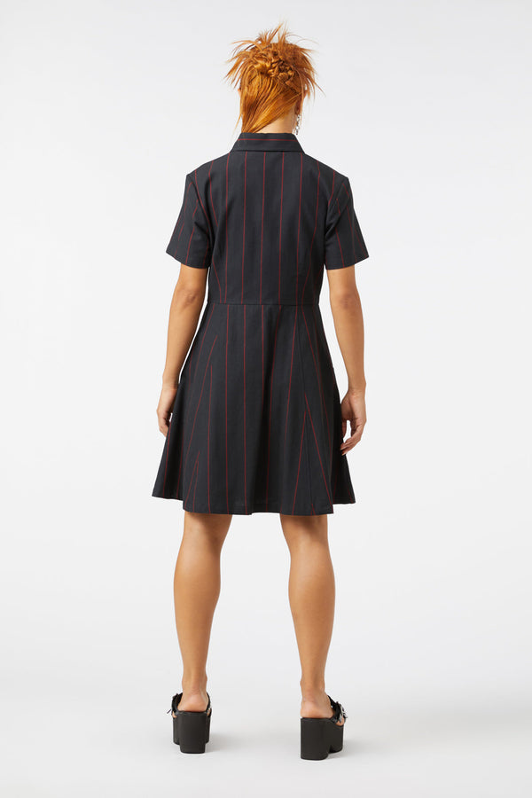 Dangerfield - Impossible Things Pin Stripe Dress - black