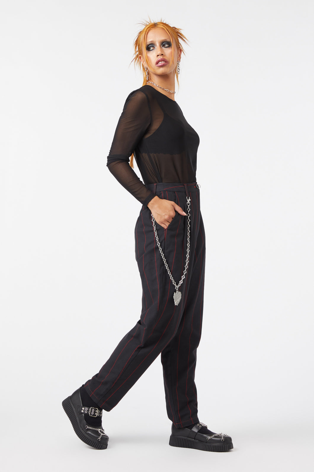 Dangerfield - Impossible Things Pin Stripe Pant - black