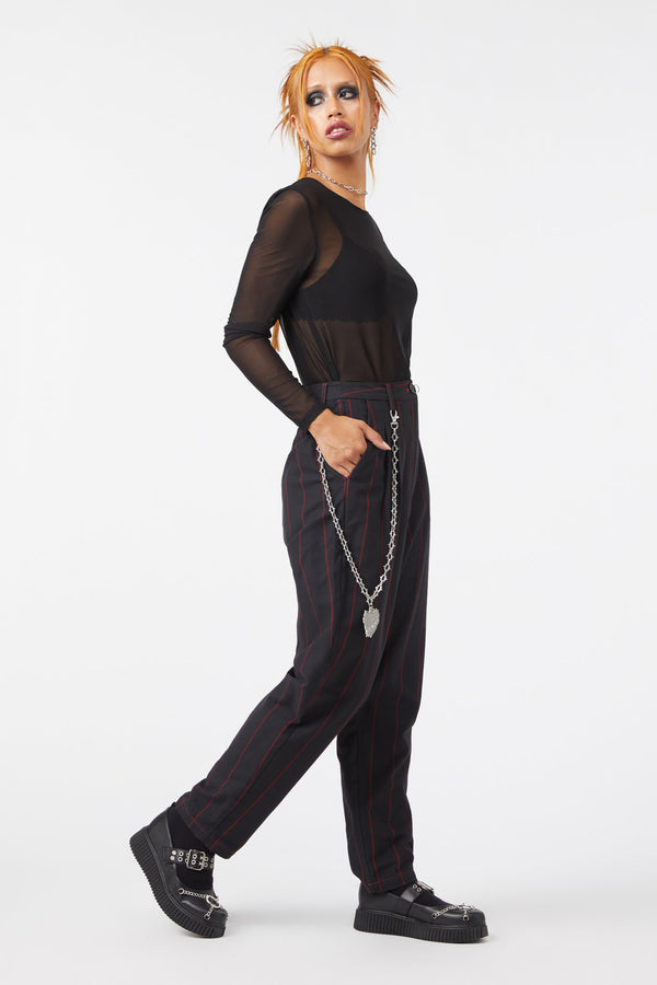 Dangerfield - Impossible Things Pin Stripe Pant - black