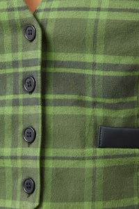 Dangerfield - Meadow Tartan Vest - olive