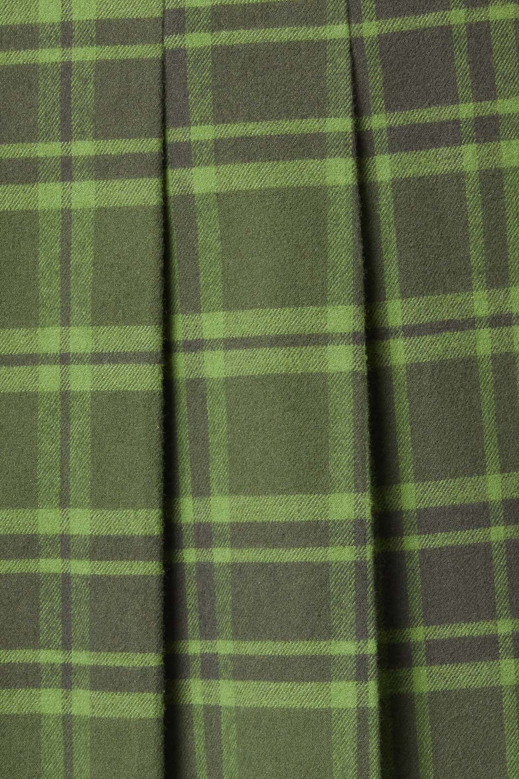 Dangerfield - Meadow Tartan Pleated Skirt - olive