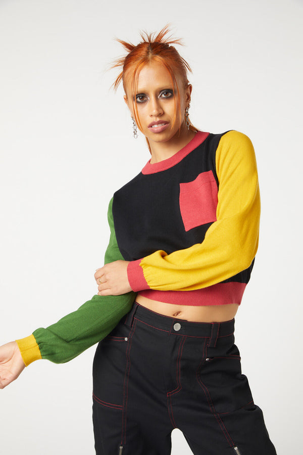 Dangerfield - Colourblock Knit Jumper - multi