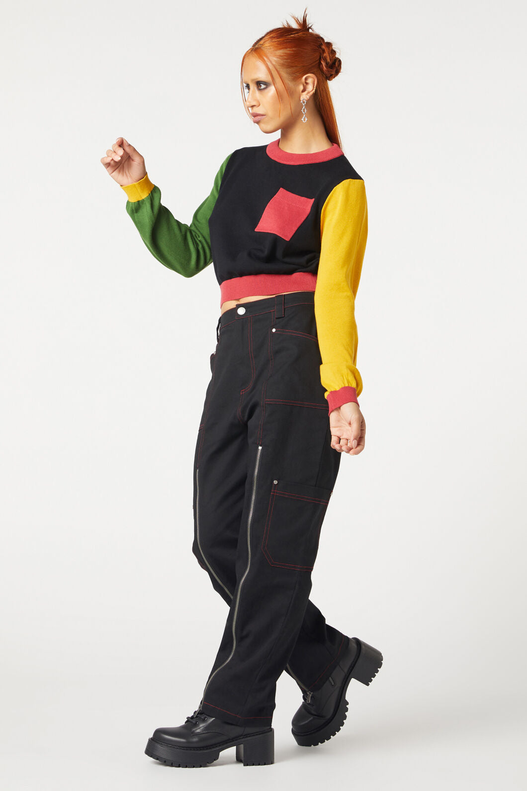 Dangerfield - Colourblock Knit Jumper - multi