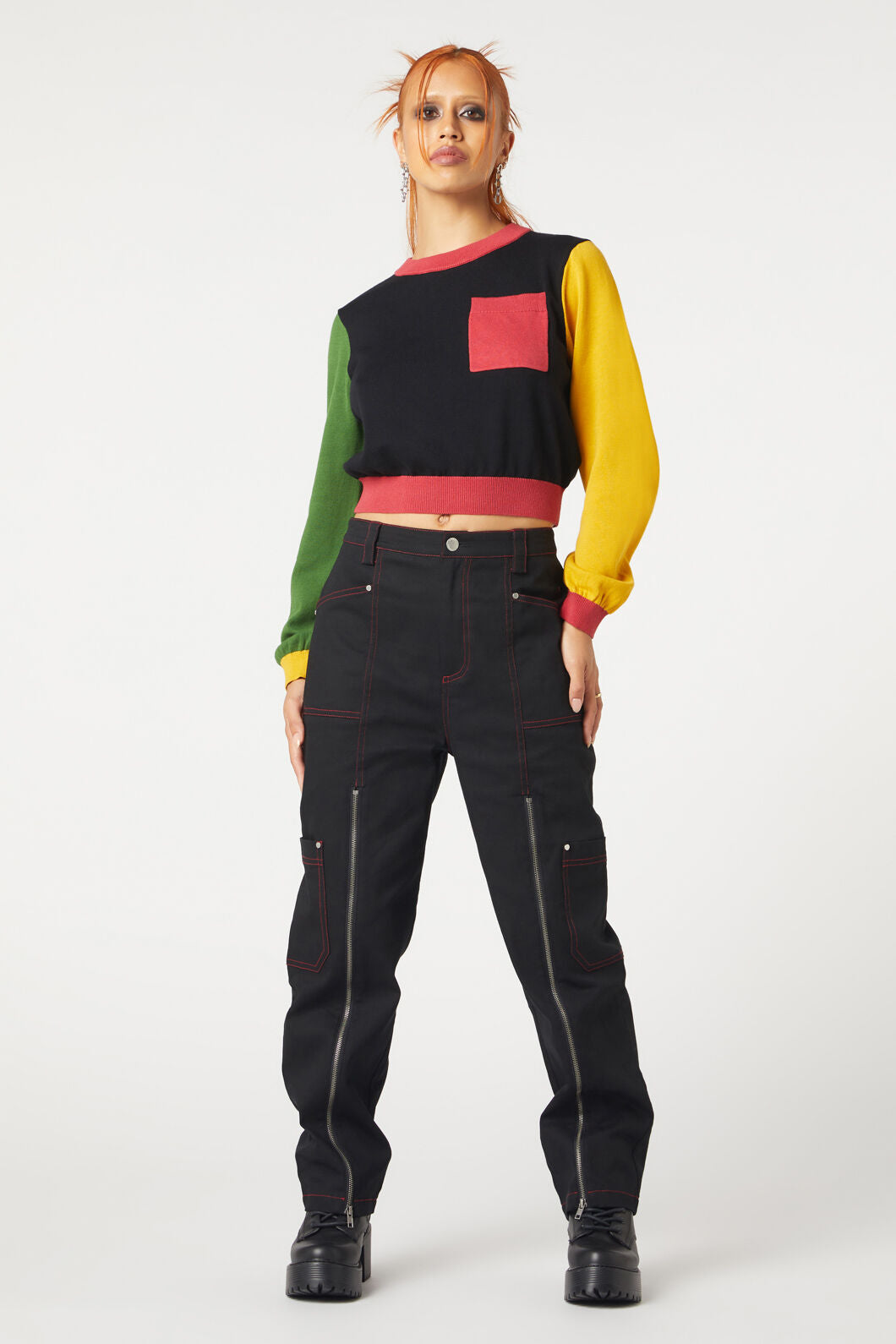 Dangerfield - Colourblock Knit Jumper - multi