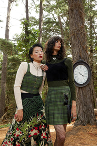 Dangerfield - Meadow Tartan Skort - olive