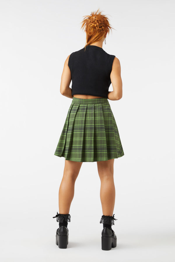 Dangerfield - Meadow Tartan Skort - olive