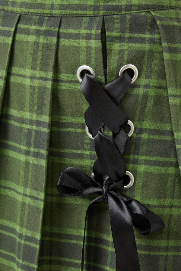 Dangerfield - Meadow Tartan Skort - olive