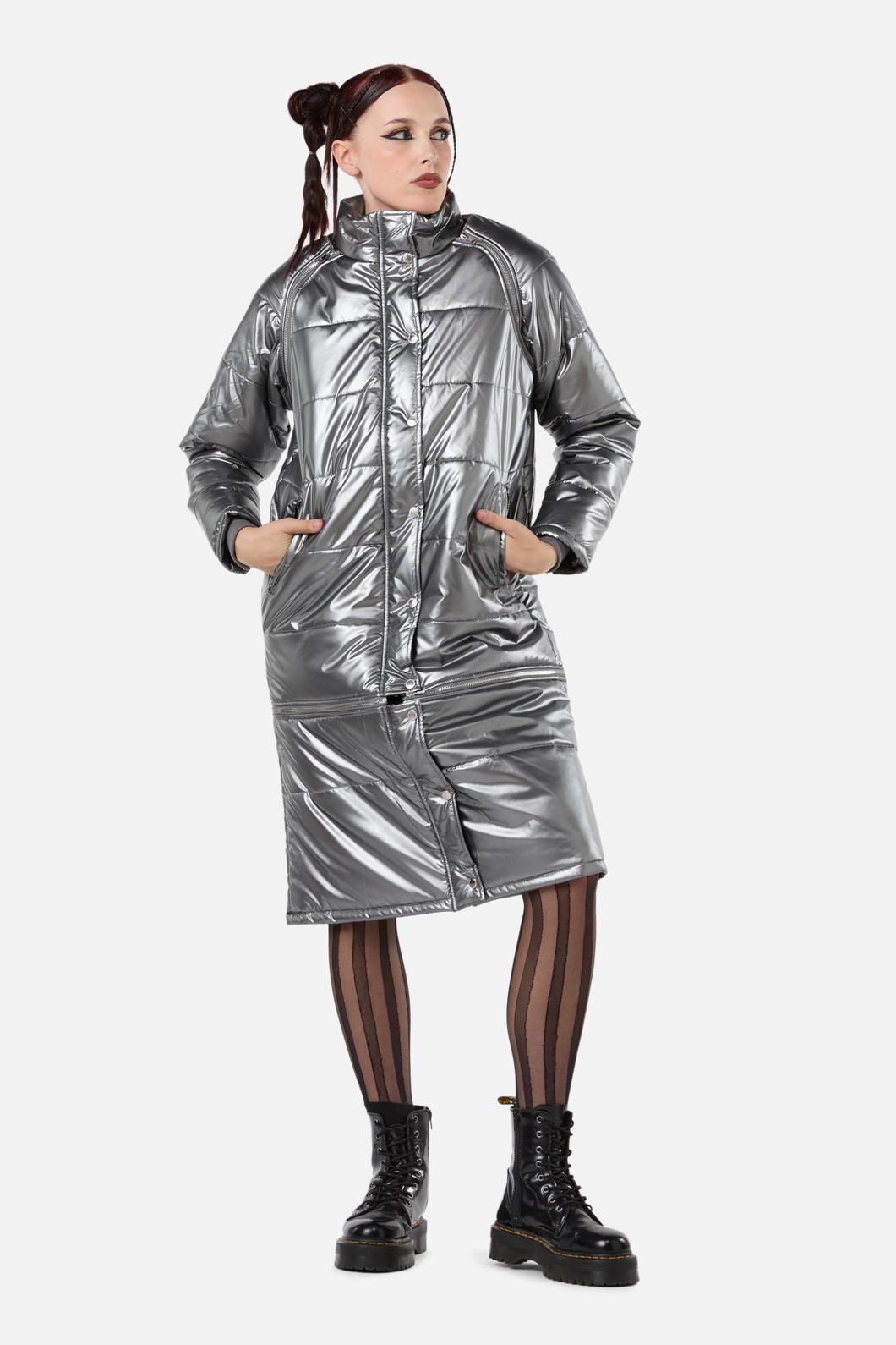 Dangerfield - Radioactive Raver Puffer Coat - silver