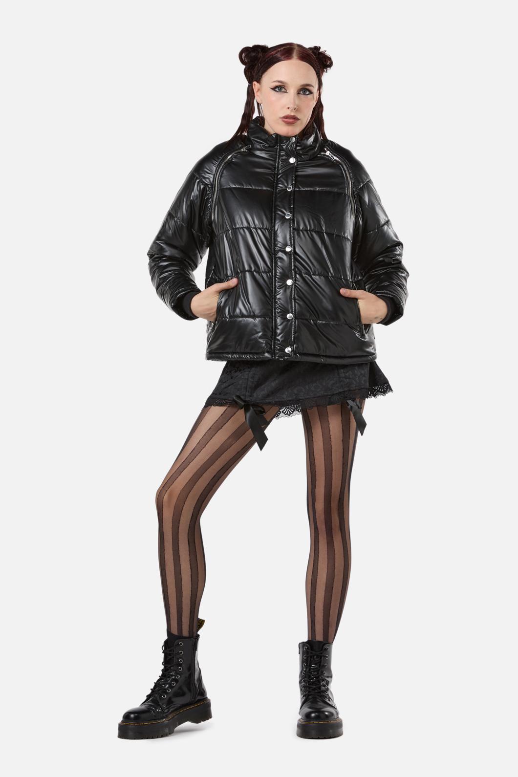 Dangerfield - Radioactive Raver Puffer Jacket - black