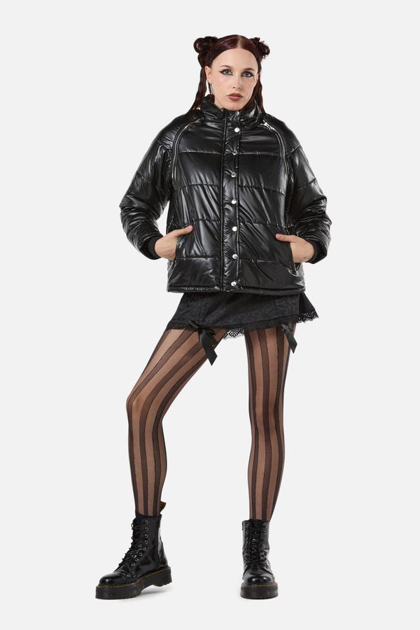 Dangerfield - Radioactive Raver Puffer Jacket - black