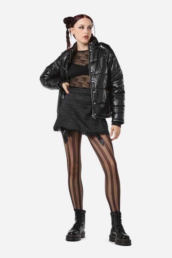 Dangerfield - Radioactive Raver Puffer Jacket - black