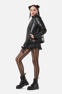 Dangerfield - Radioactive Raver Puffer Jacket - black