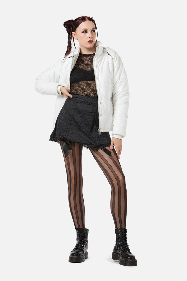 Dangerfield - Radioactive Raver Puffer Jacket - white