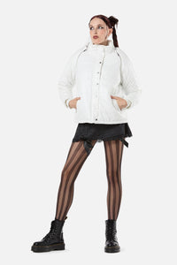 Dangerfield - Radioactive Raver Puffer Jacket - white