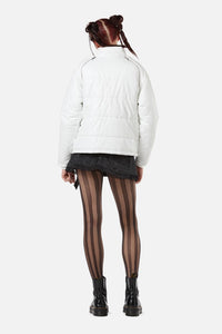 Dangerfield - Radioactive Raver Puffer Jacket - white