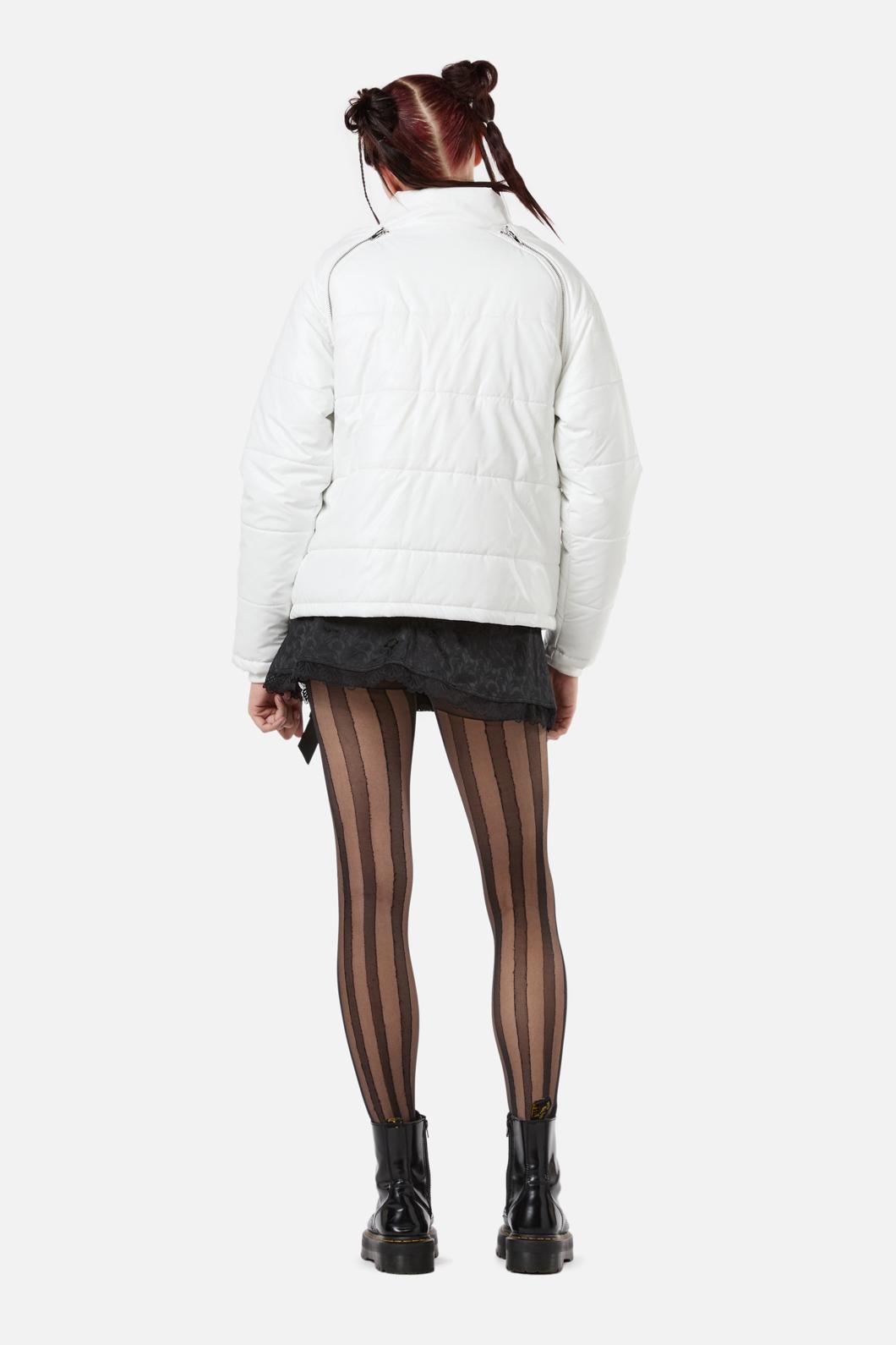 Dangerfield - Radioactive Raver Puffer Jacket - white