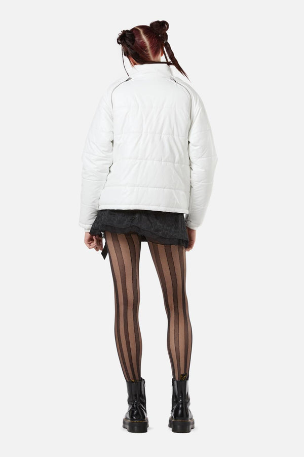 Dangerfield - Radioactive Raver Puffer Jacket - white