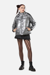 Dangerfield - Radioactive Raver Puffer Jacket - silver