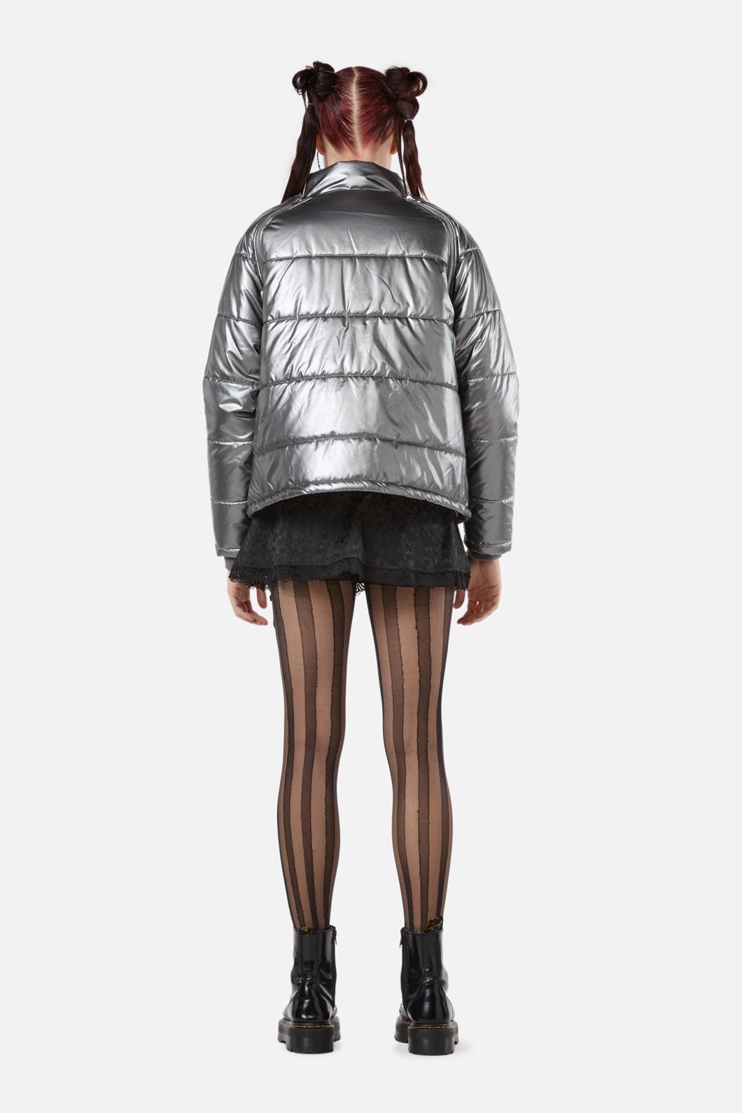 Dangerfield - Radioactive Raver Puffer Jacket - silver