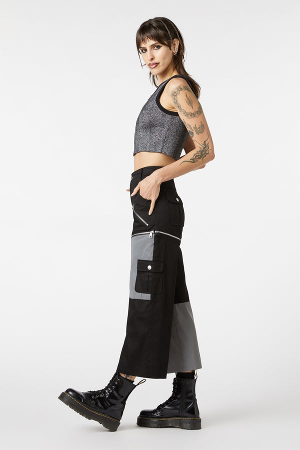 Dangerfield - Radioactive Raver Vest Top - black-silver