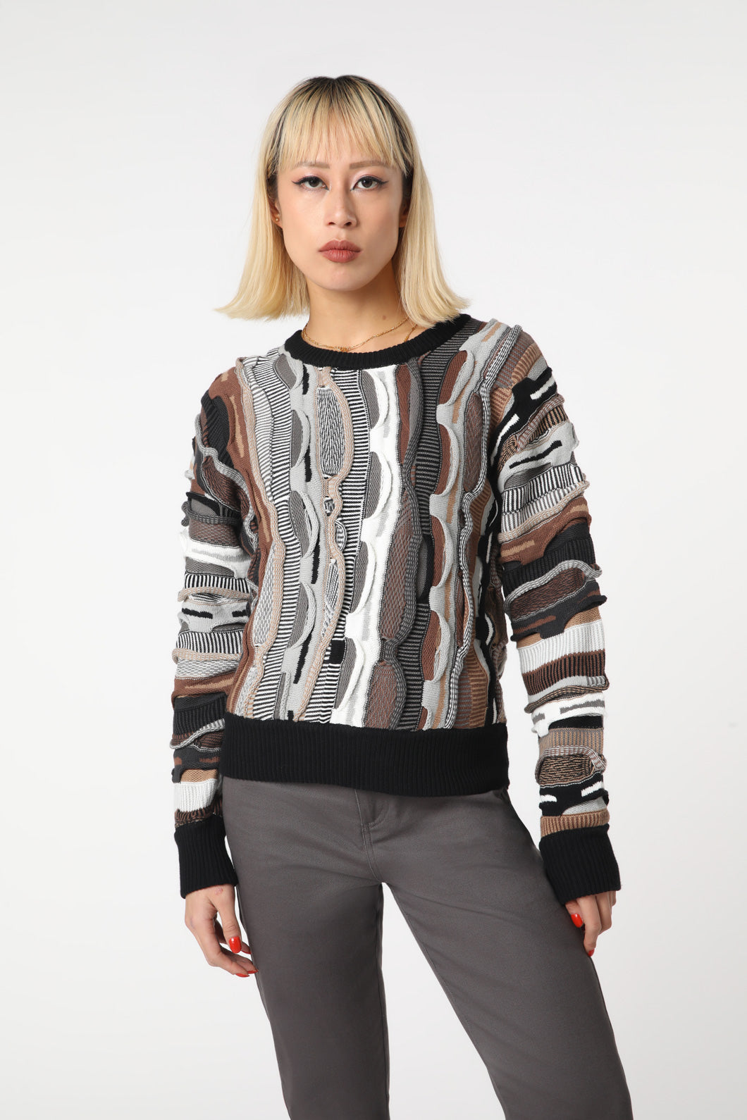 Dangerfield - Corpse Textured Knit - cream-multi