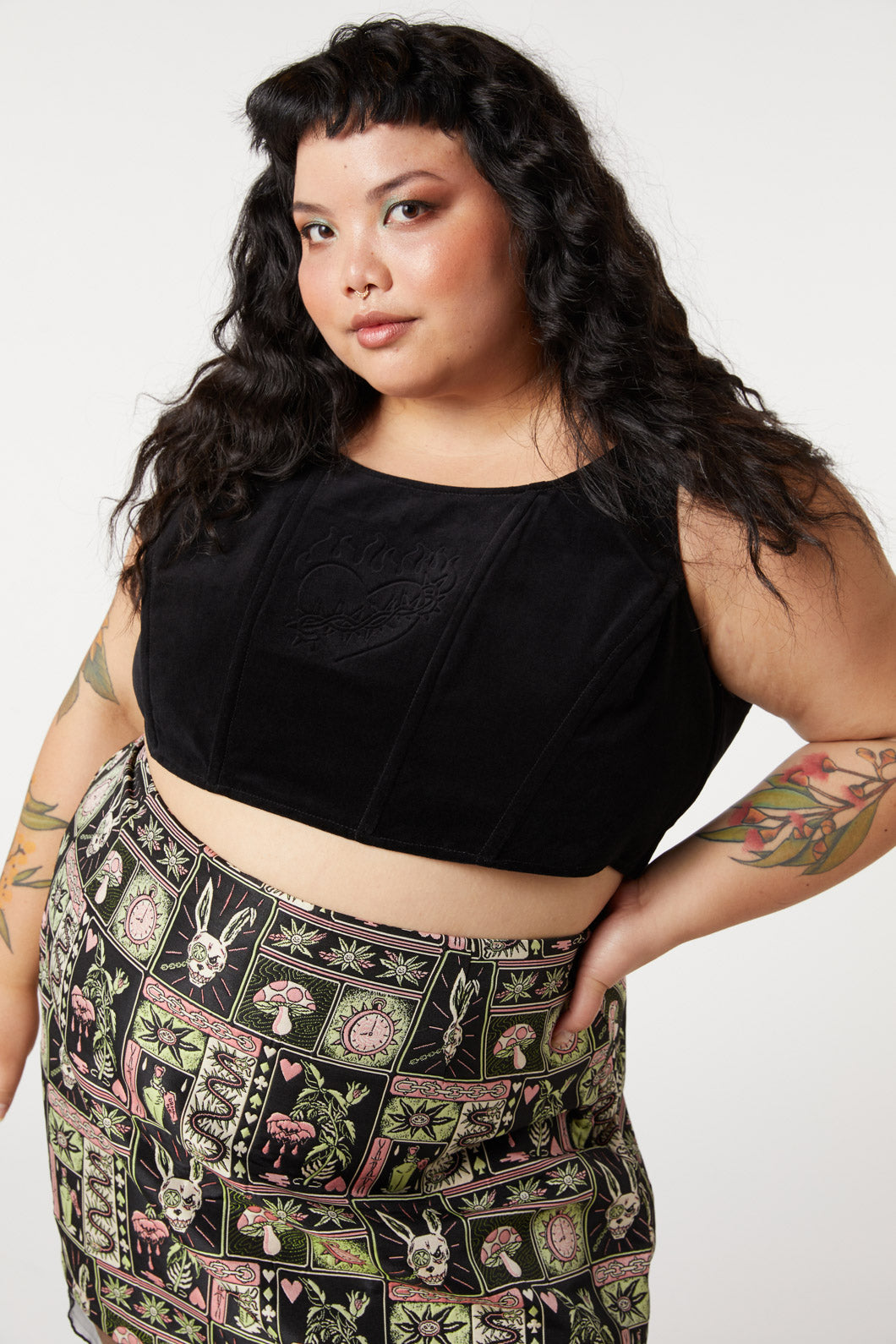 Dangerfield - Curve Knave Of Hearts Corset - black