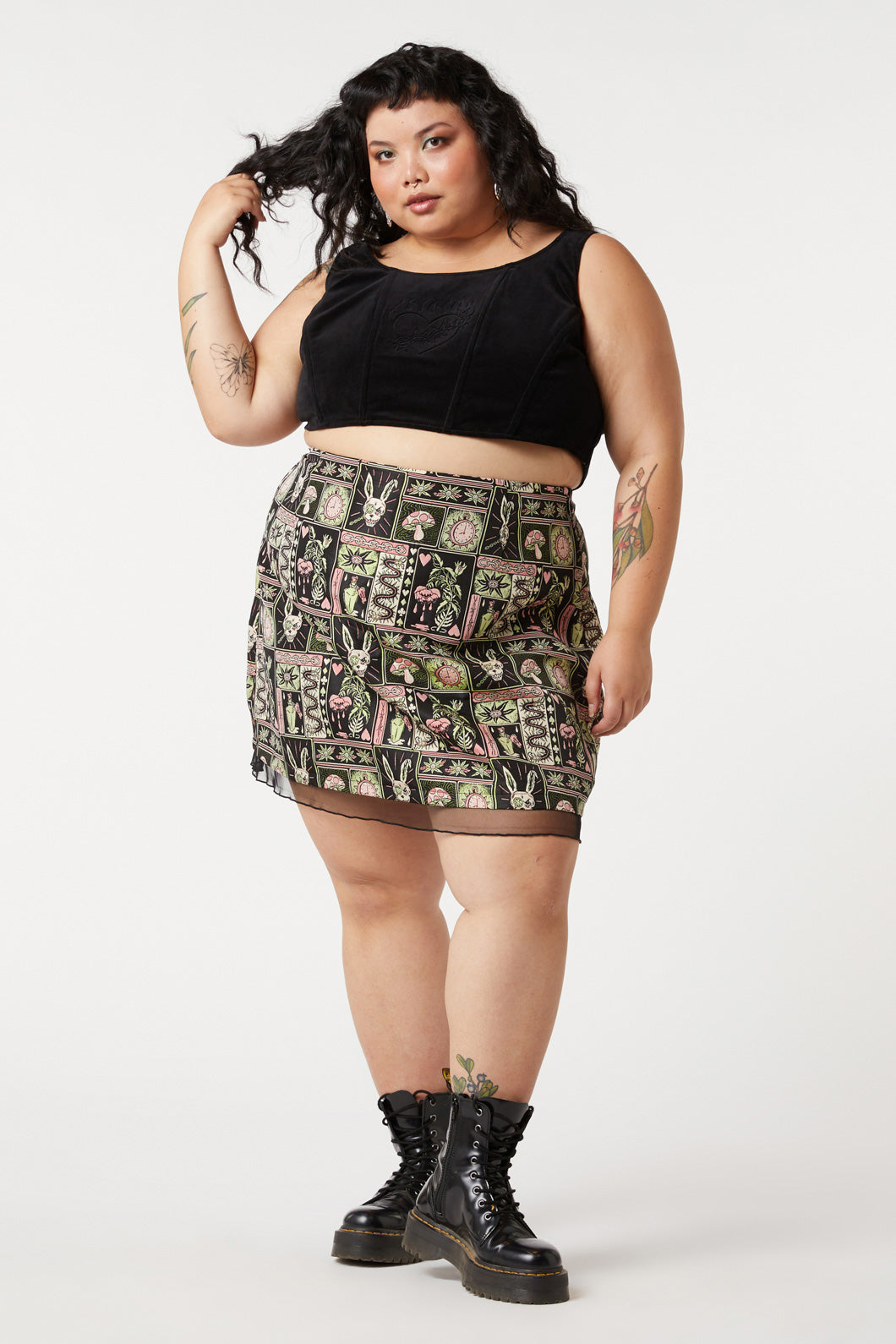 Dangerfield - Curve Knave Of Hearts Corset - black