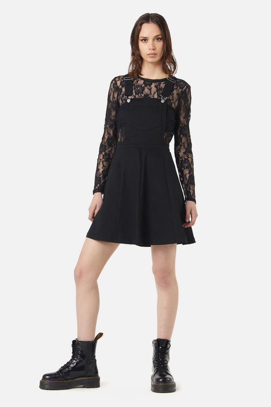 Dangerfield - Unity Bib & Brace Pinafore - black