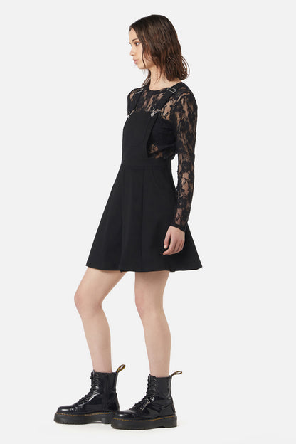 Dangerfield - Unity Bib & Brace Pinafore - black