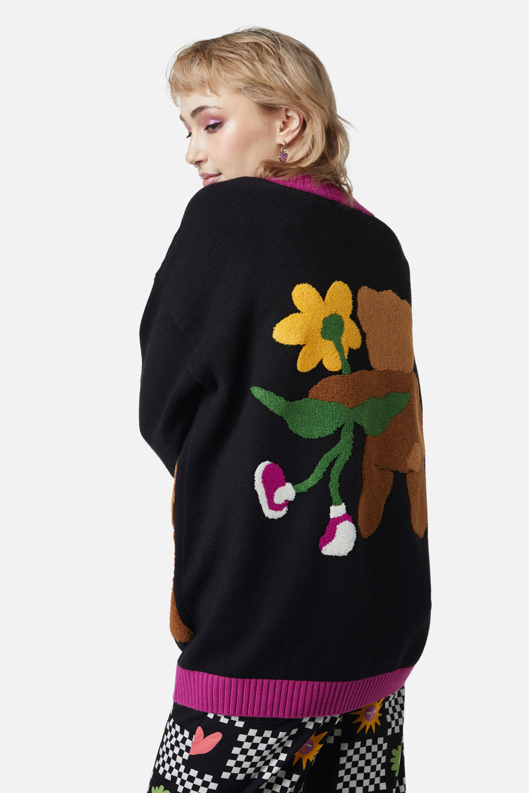 Dangerfield - Becoming Friends Fluffy Cardi - black